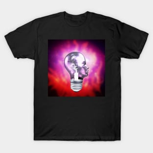Human Head Light Bulb T-Shirt
